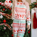 Bright White Large Christmas Pullover and Pants Lounge Set