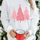 White XXL Christmas Tree Pullover Sweatshirt