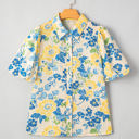  Claira Floral Puff Short Sleeve Blouse