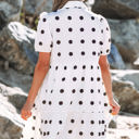  Claire Short Sleeve Buttoned Tiered Babydoll Dress