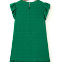  Claire Textured Flutter Sleeve Ruffled Mini Dress