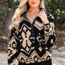 Beige Small Clara Half Placket Plush Sweatshirt