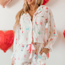 White XL Clara Two Piece Pajama Set