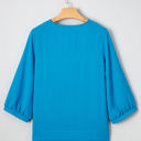 Clara V Neckline Crinkled Blouse