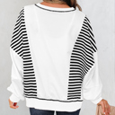  Clare Contrast Stitching Oversize Sweatshirt