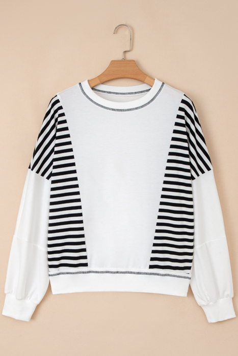 Clare Contrast Stitching Oversize Sweatshirt