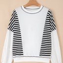  Clare Contrast Stitching Oversize Sweatshirt