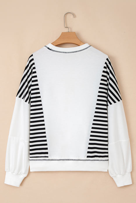 Clare Contrast Stitching Oversize Sweatshirt