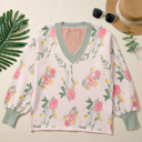  Clarimina Pattern Striped Loose Sweater