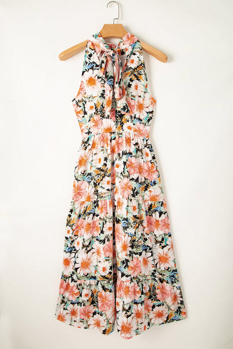 Clementine Floral Print Ruffled Maxi Dress