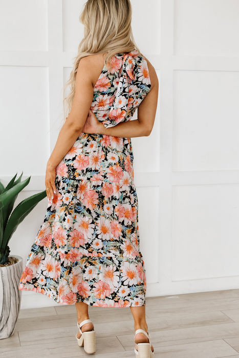 Clementine Floral Print Ruffled Maxi Dress