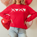  Clementine Print Valentines Heart Sweatshirt