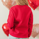  Clementine Print Valentines Heart Sweatshirt