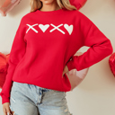  Clementine Print Valentines Heart Sweatshirt