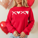 Clementine Print Valentines Heart Sweatshirt