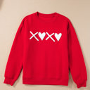  Clementine Print Valentines Heart Sweatshirt