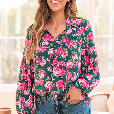 Cleo Collar Puff Sleeve Blouse