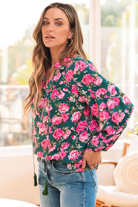 Cleo Collar Puff Sleeve Blouse