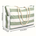  Cleo Striped Canvas Large Tote