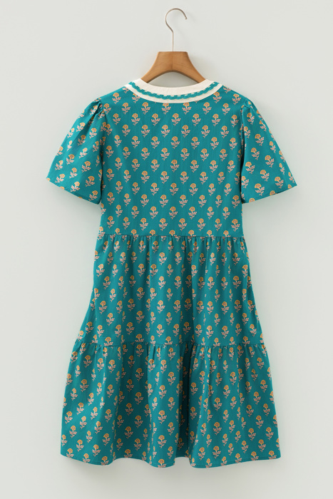 Clover Short Sleeve Floral Dress