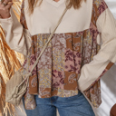 Beige Large Colette Sleeve Loose top Long Sleeve Top