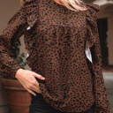  Collins Ruffled Puff Sleeve Blouse