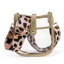 Gold Blush Leopard Compact Clear Courier | Choose Your Strap