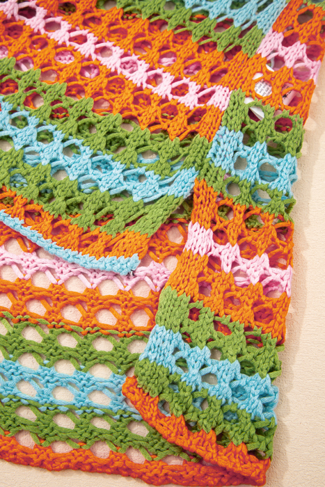 Cora Stripe Open Knit Sweater