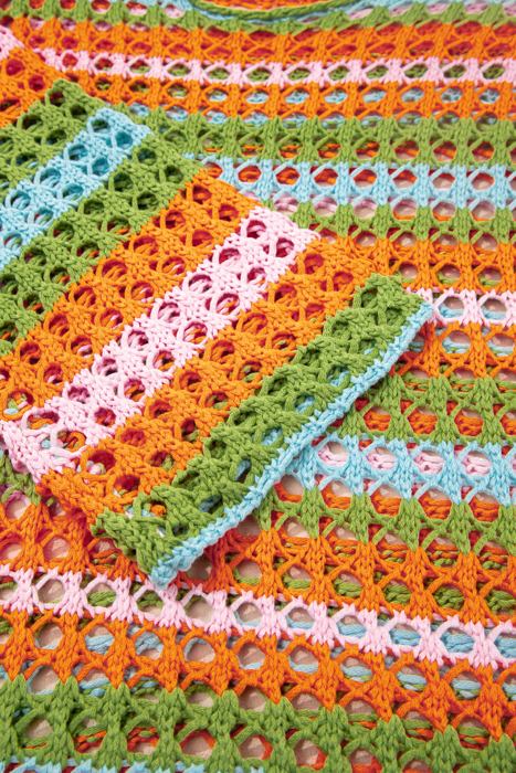 Cora Stripe Open Knit Sweater