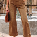 Breen Size 8 Courtney Cropped High Rise Wide Leg Jeans