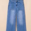 Sky Blue Size 8 Courtney Cropped High Rise Wide Leg Jeans