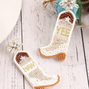  Cowboy Boots Bead Dangle Earrings