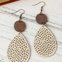  Cut-Out Water Drop Hook Earrings