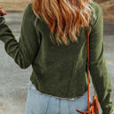  Daisy Textured Round Neck Long Sleeve Top