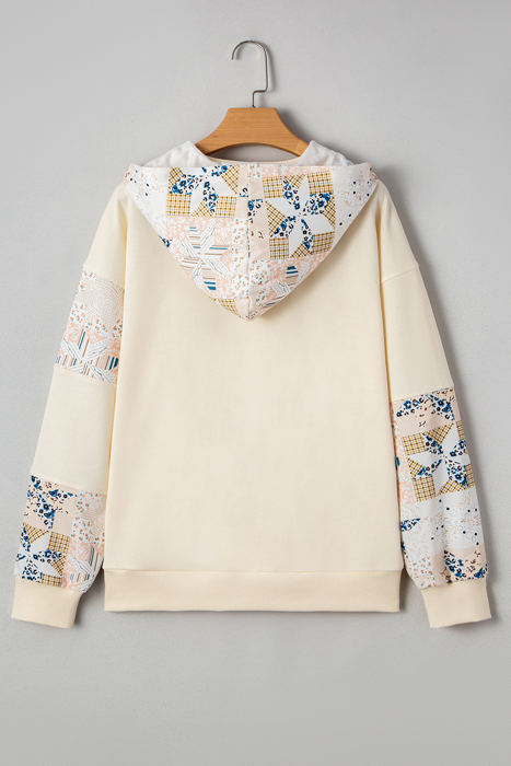 Dakota Geo Pattern Patchwork Hoodie