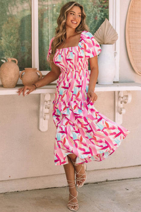 Dalia Smocked Ruffle Tiered Dress
