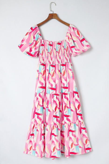 Dalia Smocked Ruffle Tiered Dress