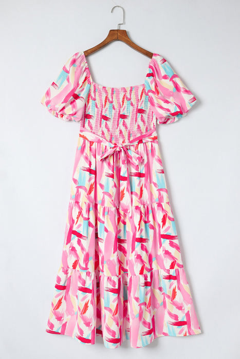 Dalia Smocked Ruffle Tiered Dress