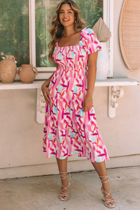 Dalia Smocked Ruffle Tiered Dress