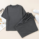  Dallas Drawstring Side Crewneck Tee and Loose Pants Set