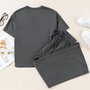  Dallas Drawstring Side Crewneck Tee and Loose Pants Set