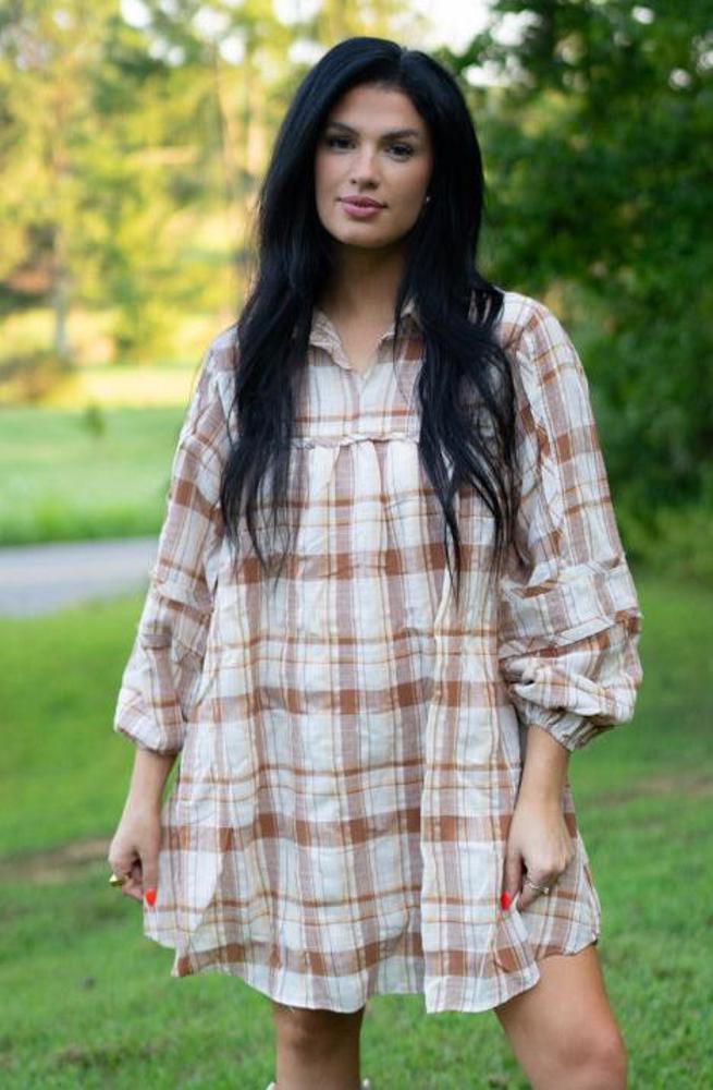 Dana Plaid Babydoll Dress