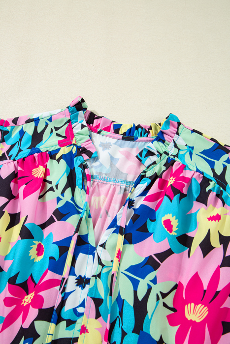 Dani Sleeve Tied Notched PLUS Blouse