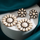  Daniela Flower Shape Stud Earrings