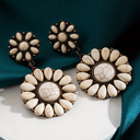  Daniela Flower Shape Stud Earrings
