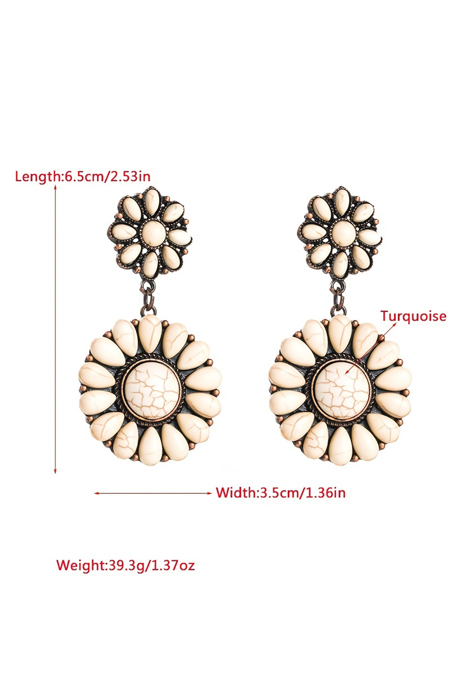 Daniela Flower Shape Stud Earrings