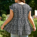  Danielle Back Tiered Flowy PLUS Blouse