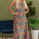  Danielle Boho Floral High Waist Maxi Dress