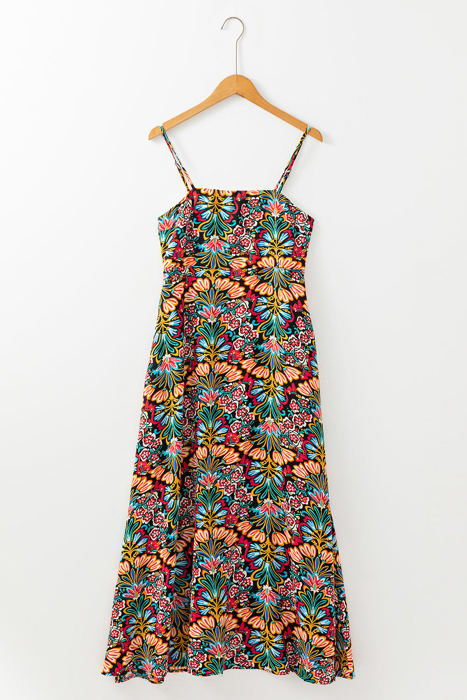 Danielle Boho Floral High Waist Maxi Dress