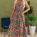 Multicolored Large Danielle Boho Floral High Waist Maxi Dress